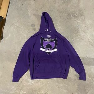 Jerzees purple sacramento aces hoodie large